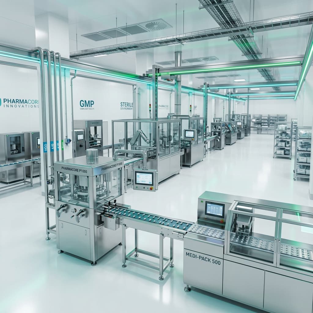 Modern pharmaceutical manufacturing facility